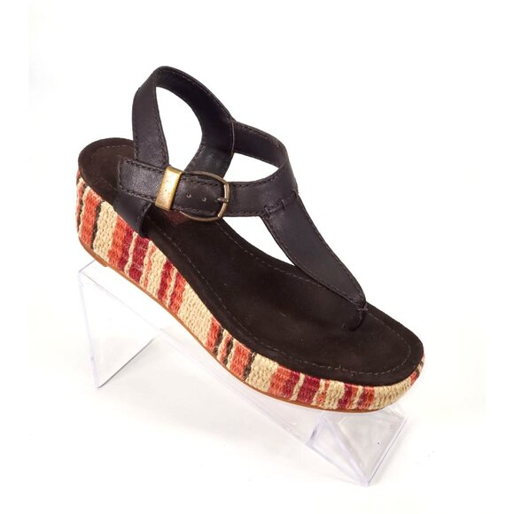 7 for all mankind Women's Multicolor Straw Wedge Sandals Size 6M 1281 - Picture 6 of 12